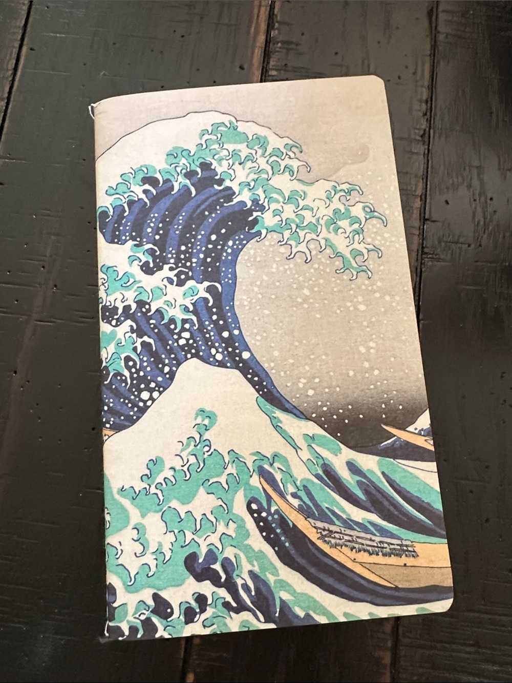 Wave Art Notebook - Blue & Teal Cover